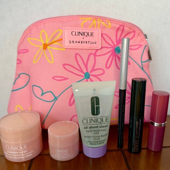 NEW 7-Pc Clinique Makeup, Liquid Facial Soap, Clinical Repair & Wrinkle Serum - Picture 2 of 6